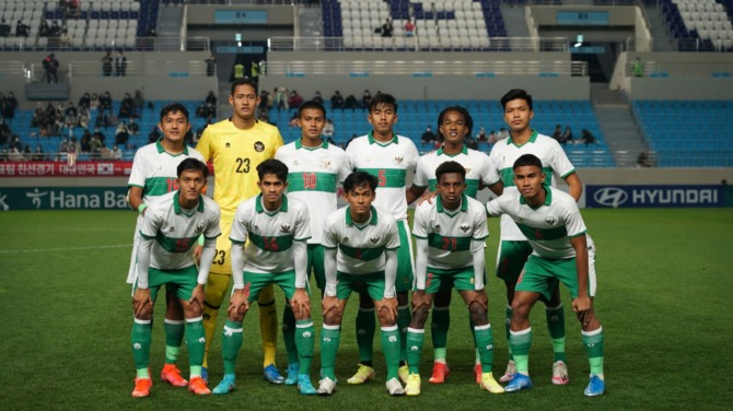 Skuad Timnas U-19 Indonesia yang tengah menjalani TC di Korea Selatan. (DOK. PSSI)