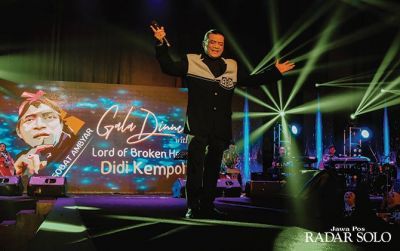 Aksi panggung almarhum Lor Didi yang selalu dinanti para sobat ambyar. (RADAR SOLO PHOTO)