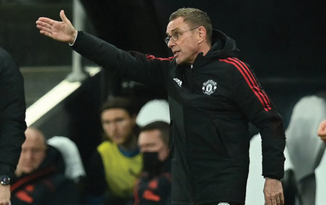 Pelatih kepala Manchester United Ralf Rangnick.