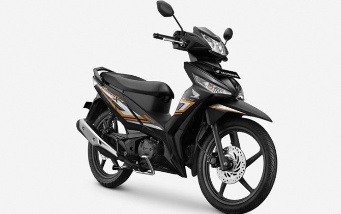 Honda Supra X 125 warna baru Golden Matte Black.