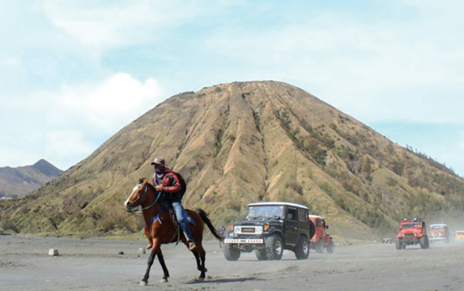 Salah satu spot favorit wisatawan di kawasan Gunung Bromo. (JawaPos.com)