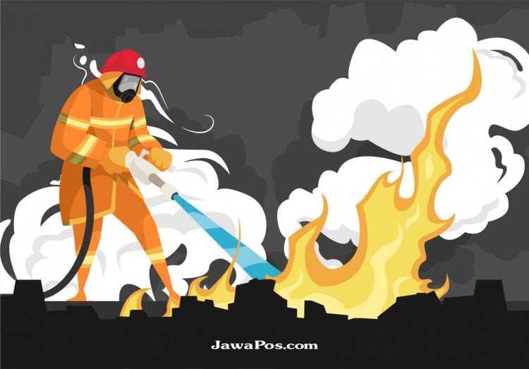 Ilustrasi Kebakaran. (Dimas Pradipta/ JawaPos)