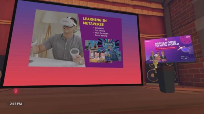 webinar BRILian Goes to Meta World - Get The Real Metaverse Experience (5/4/2022) yang ditujukan bagi pekerja BRI untuk meningkatkan dan memperbarui skill sebagai digital talent.