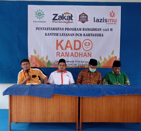 PEDULI: Pentasyarufan program Ramadan 1443 H di kantor layanan PCM Kartasura, belum lama ini. (ISTIMEWA)