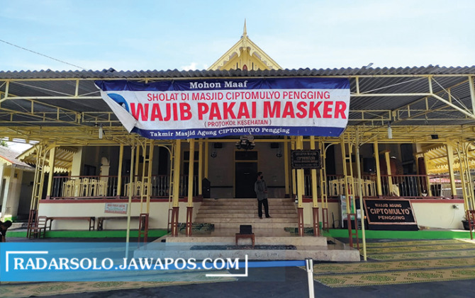 TERAWAT: Masjid Ciptomulyo Pengging, Banyudono, Boyolali. (MEY DWI HERDANTO/RADAR SOLO)