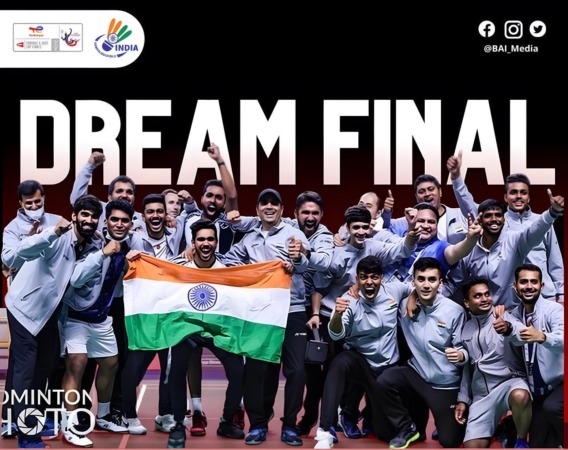 tim bulutangkis India di ajang Thomas Cup 2022. (INSTAGRAM @bai_media)