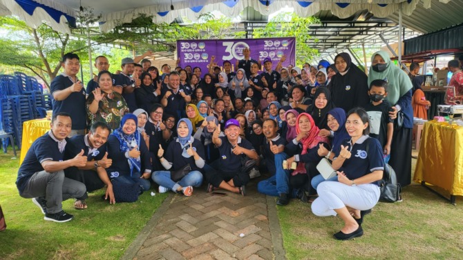 TEMU KANGEN: Reuni alumi SMPN 1 Sragen, Kamis (5/5). (ISTIMEWA)