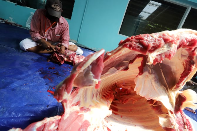 Ilustrasi daging kurban. (Dery Ridwansah/JawaPos.com )