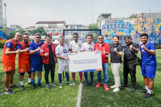 PT Bank Rakyat Indonesia (Persero) Tbk memberikan apresiasi terhadap Pemain dan Official Tim Nasional (Timnas) U-16 yang telah menorehkan prestasi terbaik dengan menjuarai AFF U-16 2022. (ISTIMEWA)
