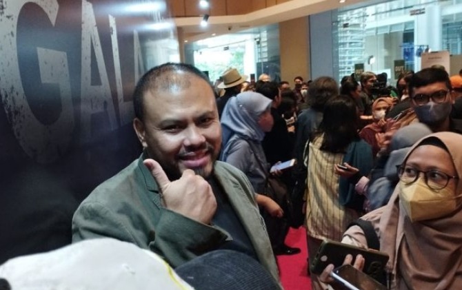 Sutradara Joko Anwar dalam acara gala premiere film Pengabdi Setan 2: Communion di XXI Epicentrum, Jakarta, (2/8). (ANTARA)