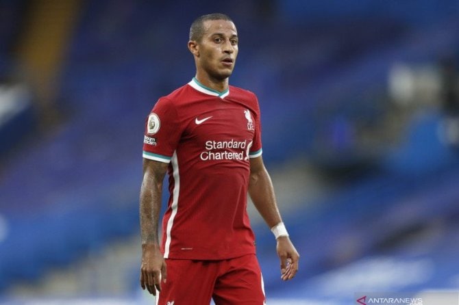 Gelandang Liverpool Thiago Alcantara (Istimewa)