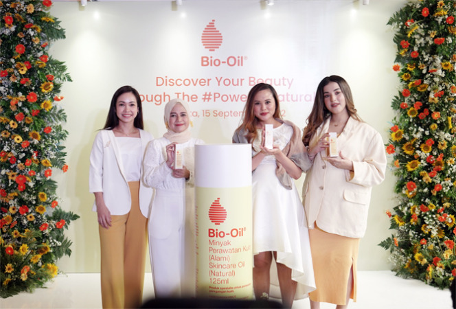 Peluncuran produk kecantikan Bio-Oil Skincare Oil (Natural) dengan ukuran 125 ml yang membantu permasalahan kulit. (Istimewa)