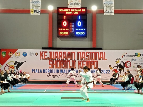 Kejuaraan Nasional (Kejurnas) Shorinji Kempo Piala Walikota Surakarta, Sabtu (10/9). (MANNISA ELFIRA PUTRI/RADAR SOLO)