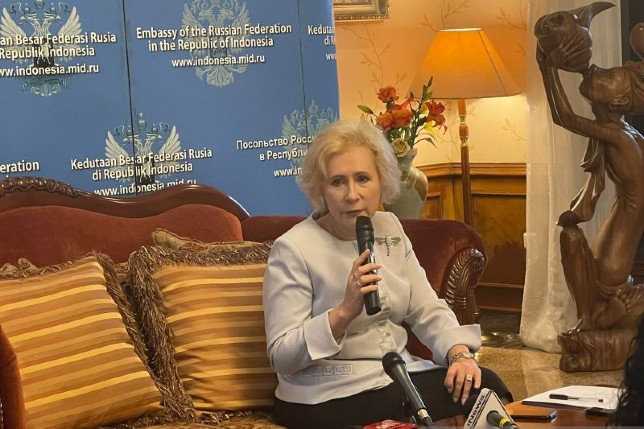 Duta Besar Rusia untuk Indonesia Lyudmila Vorobieva. (Aria Cindyara/Antara)