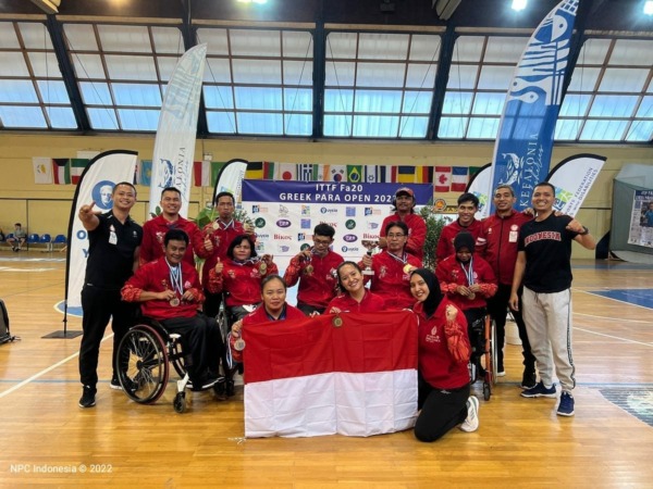 LEGA: Wakil Indonesia di ajang ITTF Fa20 Argostoli Para Open 2022 di Yunani, 24 September hingga 2 Oktober. (NPC INDONESIA FOR RADAR SOLO)