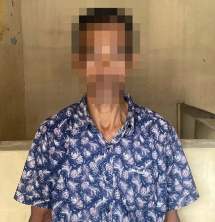 Pelaku saat diamankan  Satreskrim Polres Sukoharjo. (IWAN KAWUL/RADAR SOLO)