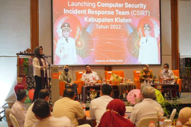 Peluncuran Klatenkab Computer Security Incident Response Team (CSIRT) di salah satu hotel di Kota Surakarta (Dokumentasi Diskominfo Klaten)