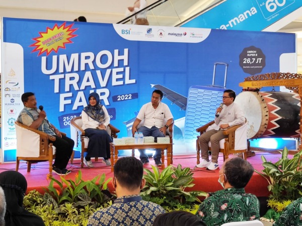 BSI dalam Talkshow Umroh Travel Fair di Solo Square Mall, kemarin. (SEPTINA FADIA/RADAR SOLO)
