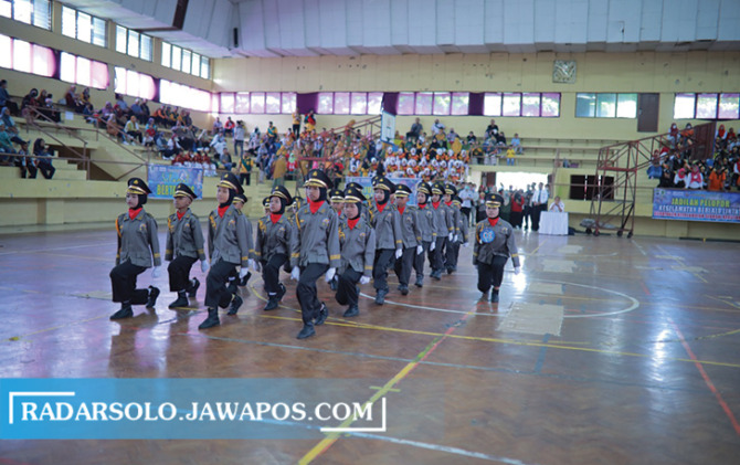 MERIAH: Perlombaan polisi cilik di Polres Klaten. (ANGGA PURENDA/RADAR SOLO)