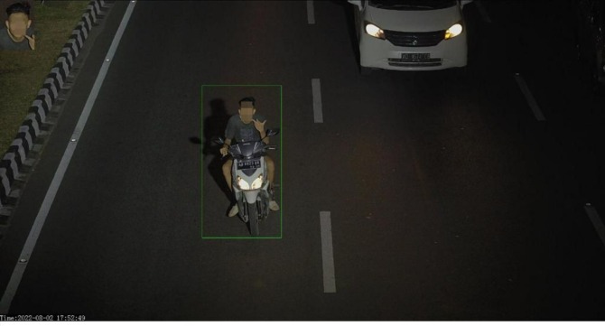 Pelanggaran lalu lintas yang terekam kamera ETLE di wilayah Sukoharjo. (SATLANTAS POLRES SUKOHARJO FOR RASO)