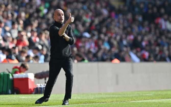 Pelatih Manchester City Pep Guardiola. (ANTARA/Javier Soriano/AFP)