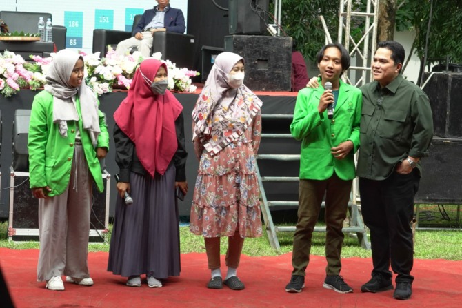 Sejumlah tokoh pemuda di Solo Raya memberikan support dan dukungan kepada Erick Thohir untuk meneruskan kepemimpinan Indonesia. (ISTIMEWA)