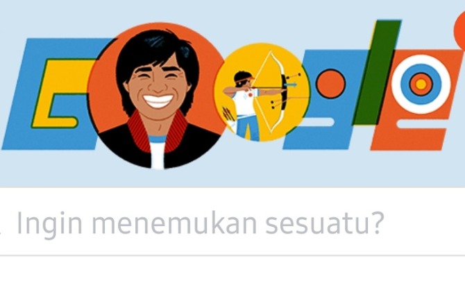 Google Doodle menampilkan sosok mantan atlet sekaligus pelatih panahan Tanah Air, Donald Djatunas Pandiangan.