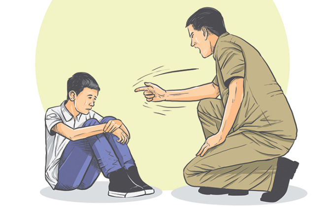 Ilustrasi guru tegur siswa. (IRECK O/RADAR SOLO)