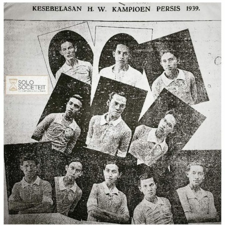 Pemain HW Solo juara kompetisi Persis Solo (1939) (Dok. Solo Societeit)