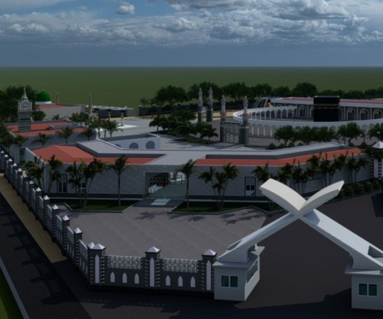 Desain bangunan kompleks wisata religi di Singkil, Boyolali yang dibangun dengan anggaran lebih dari Rp 20 miliar. (RAGIL LISTIYO/RADAR SOLO)
