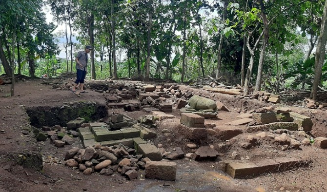 Lokasi penemuan prasasti situs Watu Genuk di Desa Kragilan, Kecamatan Mojosongo, Kabupaten Boyolali. (RAGIL LISTIYO/RADAR SOLO)