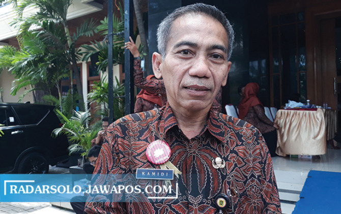 Kamidi, selaku Ketua MKKS SMP Kabupaten Klaten. (ANGGA PURENDA/RADAR SOLO)