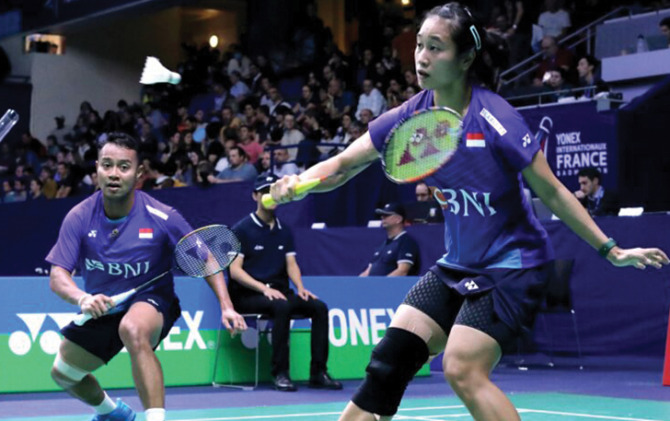 Ganda campuran Indonesia Rehan Naufal/Lisa Ayu Kusumawati. (PP PBSI)