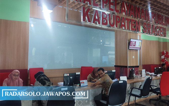 DIKLAIM KOMPLET: Mal Pelayanan Publik (MPP) Kabupaten Sragen diresmikan Senin (20/2/2023) mendatang. (AHMAD KHAIRUDIN/RADAR SOLO)