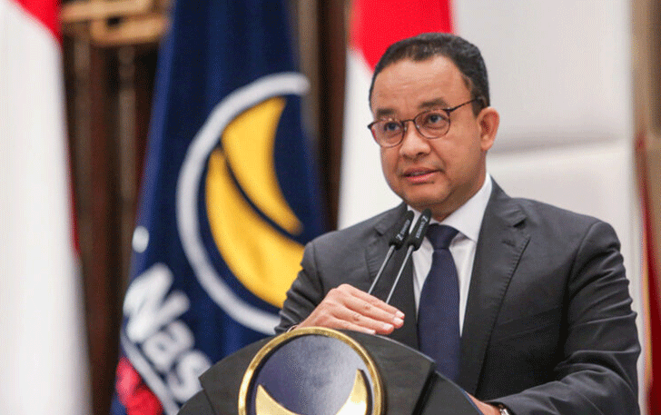 Mantan Gubernur DKI Jakarta sekaligus bakal capres dari Partai NasDem Anies Baswedan. (MIFTAHUL HAYAT/JAWA POS)