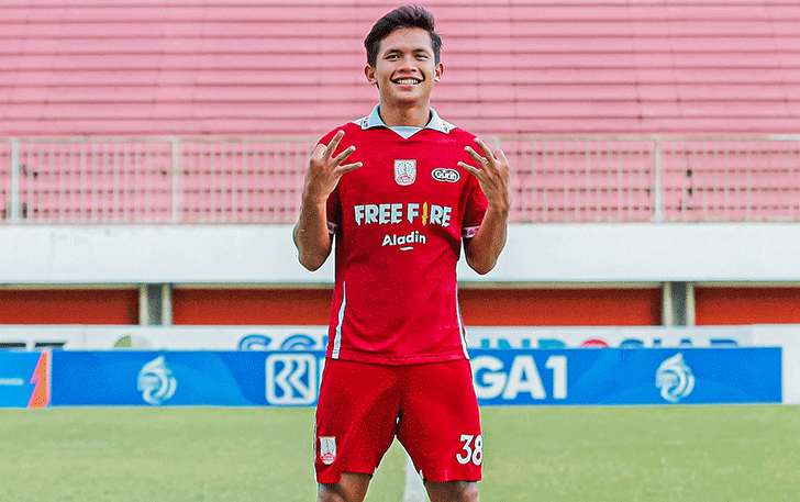Muhammad Faqih usai dimainkan melawan PSS Sleman di Stadion Maguwoharjo, Selasa (21/2). (PERSIS SOLO OFFICIAL)