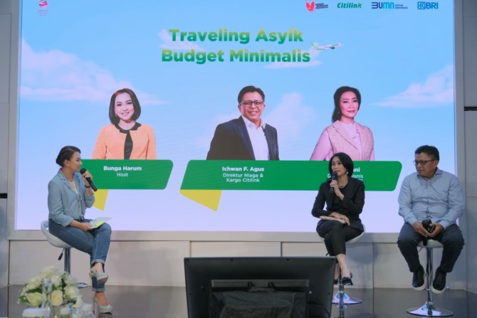 BRI menjalin kerja sama dengan PT Citilink Indonesia dengan mengadakan program BRI Citilink Online Travel Fair (COTF). Dalam online travel fair ini, turut serta Traveloka dan tiket.com. (DOK BRI)