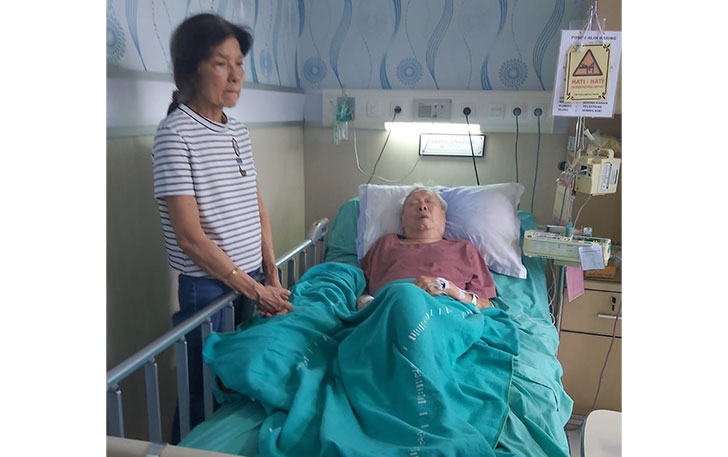 Dokter Lo Siaw Ging menjalani perawatan di Rumah Sakit Kasih Ibu Solo. (SILVESTER K/RADAR SOLO)