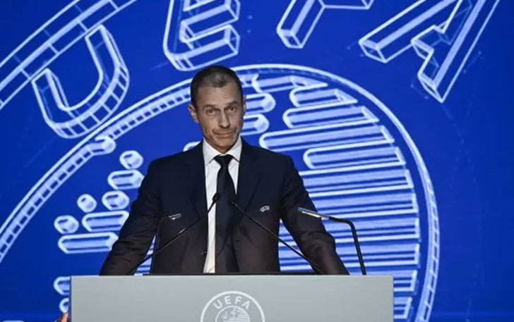 Presiden UEFA Aleksander Ceferin. (ANTARA/AFP/PATRICIA DE MELO MOREIRA)