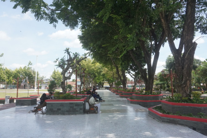 RUANG PUBLIK: Alun-Alun Klaten yang jadii lokasi konser kebangsaan pada Juni mendatang. (ANGGA PURENDA/RADAR SOLO)
