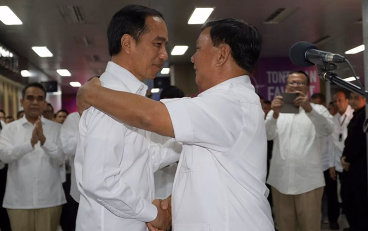 Ilustrasi pertemuan Jokowi-Prabowo Subianto di Lebak Bulus, beberapa waktu lalu. (Dery Ridwansah/JawaPos.com)