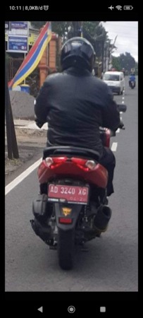 Motor dinas kades Jatirejo, Kecamatan Girimarto saat masih menggunakan knalpot brong. (Ist)