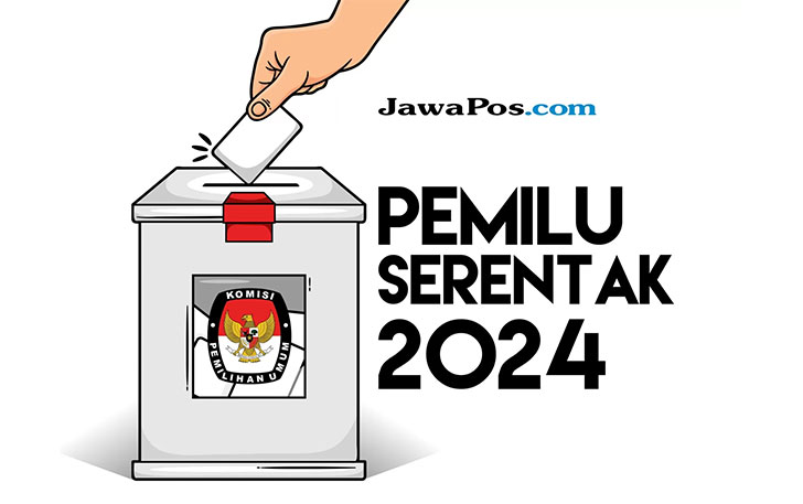 Ilustrasi Pemilu serentak 2024. (Dimas Pradipta/JawaPos.com)
