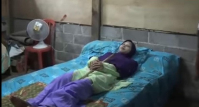 Sulami yang tubuhnya kaku bak kayu meninggal dunia, Senin (12/6/2023). (ist)