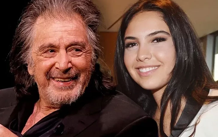 Aktor gaek Al Pacino bersama kekasihnya, Noor Alfallah, yang baru berusia 29 tahun. Alfallah tengah hamil 8 bulan. (TMZ)