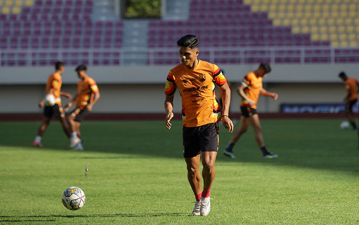Official training Persis Solo jelang kontra Persebaya Surabaya dalam laga Liga 1 2023-2024. (M.IHSAN/RADAR SOLO)