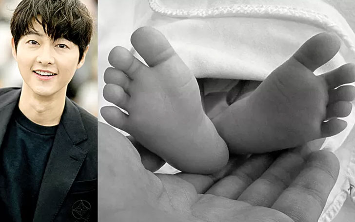 Song Joong-ki mengunggah foto telapak kaki bayinya. (Instagram Song Joong-Ki)
