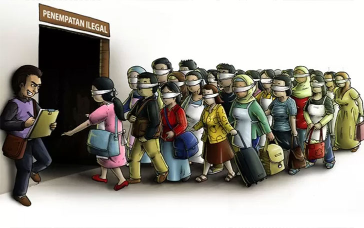 Ilustrasi perdagangan orang. (JawaPos.com)