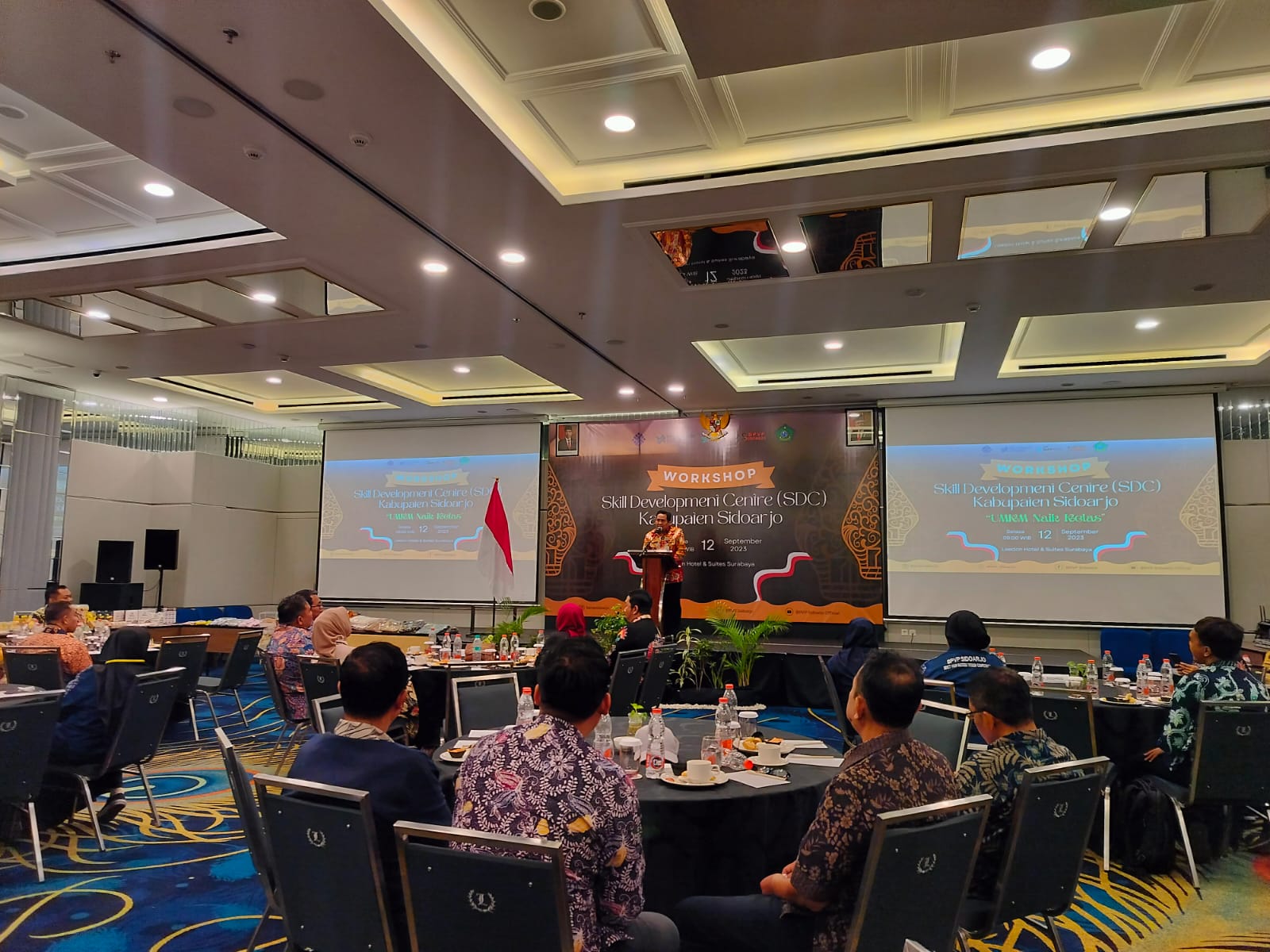 SOSIALISASI: Asisten I Bidang Administrasi Pemerintahan dan Kesra Pemkab Sidoarjo Ainur Rahman dalam kegiatan&nbsp;Skill Development Center (SDC).&nbsp;