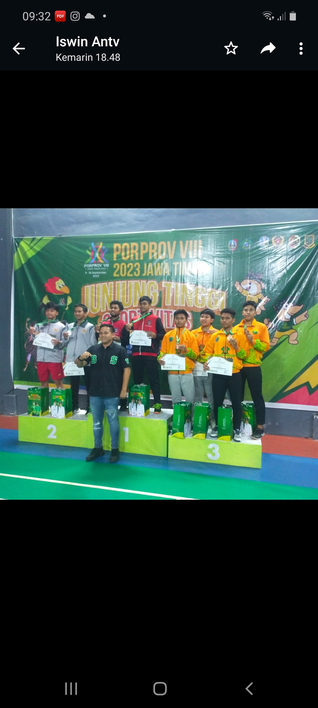 BERPRESTASI: Peraih medali ganda putra Porprov VIII 2023.